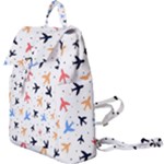 Airplane Pattern Plane Aircraft Fabric Style Simple Seamless Buckle Everyday Backpack