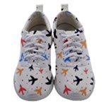 Airplane Pattern Plane Aircraft Fabric Style Simple Seamless Women Athletic Shoes