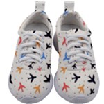 Airplane Pattern Plane Aircraft Fabric Style Simple Seamless Kids Athletic Shoes