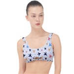 Airplane Pattern Plane Aircraft Fabric Style Simple Seamless The Little Details Bikini Top