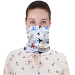 Airplane Pattern Plane Aircraft Fabric Style Simple Seamless Face Covering Bandana (Adult)