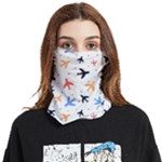 Airplane Pattern Plane Aircraft Fabric Style Simple Seamless Face Covering Bandana (Two Sides)