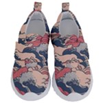 Waves Ocean Sea Water Pattern Rough Seas Digital Art Nature Nautical Kids  Velcro No Lace Shoes