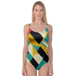 Geometric Pattern Retro Colorful Abstract Camisole Leotard 