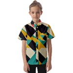 Geometric Pattern Retro Colorful Abstract Kids  Short Sleeve Shirt
