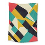 Geometric Pattern Retro Colorful Abstract Medium Tapestry