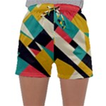 Geometric Pattern Retro Colorful Abstract Sleepwear Shorts