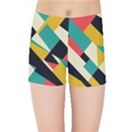 Geometric Pattern Retro Colorful Abstract Kids  Sports Shorts
