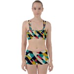 Geometric Pattern Retro Colorful Abstract Perfect Fit Gym Set