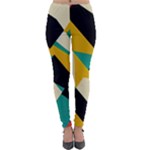 Geometric Pattern Retro Colorful Abstract Lightweight Velour Leggings