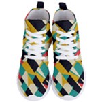 Geometric Pattern Retro Colorful Abstract Women s Lightweight High Top Sneakers