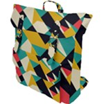 Geometric Pattern Retro Colorful Abstract Buckle Up Backpack