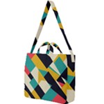 Geometric Pattern Retro Colorful Abstract Square Shoulder Tote Bag