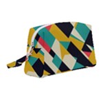 Geometric Pattern Retro Colorful Abstract Wristlet Pouch Bag (Medium)