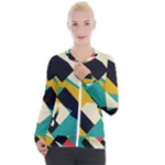 Geometric Pattern Retro Colorful Abstract Casual Zip Up Jacket