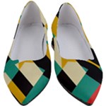 Geometric Pattern Retro Colorful Abstract Women s Block Heels 