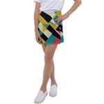 Geometric Pattern Retro Colorful Abstract Kids  Tennis Skirt