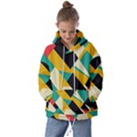 Geometric Pattern Retro Colorful Abstract Kids  Oversized Hoodie