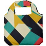 Geometric Pattern Retro Colorful Abstract Foldable Grocery Recycle Bag