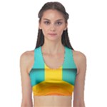 Colorful Rainbow Pattern Digital Art Abstract Minimalist Minimalism Fitness Sports Bra