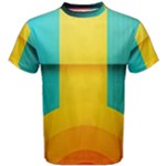 Colorful Rainbow Pattern Digital Art Abstract Minimalist Minimalism Men s Cotton T-Shirt