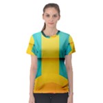Colorful Rainbow Pattern Digital Art Abstract Minimalist Minimalism Women s Sport Mesh T-Shirt