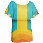 Colorful Rainbow Pattern Digital Art Abstract Minimalist Minimalism Women s Oversized T-Shirt