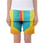 Colorful Rainbow Pattern Digital Art Abstract Minimalist Minimalism Women s Basketball Shorts