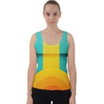 Colorful Rainbow Pattern Digital Art Abstract Minimalist Minimalism Velvet Tank Top