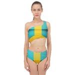 Colorful Rainbow Pattern Digital Art Abstract Minimalist Minimalism Spliced Up Two Piece Swimsuit