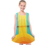 Colorful Rainbow Pattern Digital Art Abstract Minimalist Minimalism Kids  Cross Back Dress