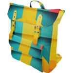 Colorful Rainbow Pattern Digital Art Abstract Minimalist Minimalism Buckle Up Backpack