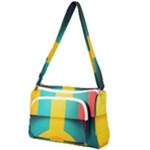 Colorful Rainbow Pattern Digital Art Abstract Minimalist Minimalism Front Pocket Crossbody Bag
