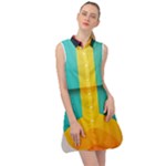 Colorful Rainbow Pattern Digital Art Abstract Minimalist Minimalism Sleeveless Shirt Dress