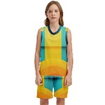 Colorful Rainbow Pattern Digital Art Abstract Minimalist Minimalism Kids  Basketball Mesh Set