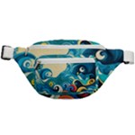 Waves Ocean Sea Abstract Whimsical Abstract Art Pattern Abstract Pattern Water Nature Moon Full Moon Fanny Pack