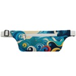 Waves Ocean Sea Abstract Whimsical Abstract Art Pattern Abstract Pattern Water Nature Moon Full Moon Active Waist Bag