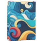Waves Ocean Sea Abstract Whimsical Abstract Art Pattern Abstract Pattern Water Nature Moon Full Moon Playing Cards Single Design (Rectangle) with Custom Box