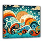 Waves Ocean Sea Abstract Whimsical Abstract Art Pattern Abstract Pattern Nature Water Seascape Canvas 24  x 20  (Stretched)