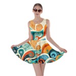 Waves Ocean Sea Abstract Whimsical Abstract Art Pattern Abstract Pattern Nature Water Seascape Skater Dress