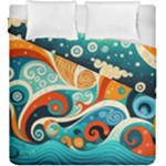 Waves Ocean Sea Abstract Whimsical Abstract Art Pattern Abstract Pattern Nature Water Seascape Duvet Cover Double Side (King Size)