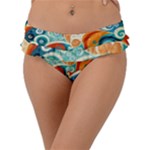 Waves Ocean Sea Abstract Whimsical Abstract Art Pattern Abstract Pattern Nature Water Seascape Frill Bikini Bottoms