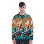 Waves Ocean Sea Abstract Whimsical Abstract Art Pattern Abstract Pattern Nature Water Seascape Men s Windbreaker
