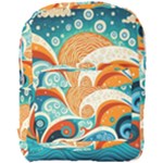 Waves Ocean Sea Abstract Whimsical Abstract Art Pattern Abstract Pattern Nature Water Seascape Full Print Backpack