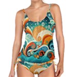 Waves Ocean Sea Abstract Whimsical Abstract Art Pattern Abstract Pattern Nature Water Seascape Tankini Set