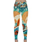 Waves Ocean Sea Abstract Whimsical Abstract Art Pattern Abstract Pattern Nature Water Seascape Lightweight Velour Classic Yoga Leggings