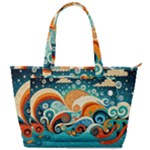 Waves Ocean Sea Abstract Whimsical Abstract Art Pattern Abstract Pattern Nature Water Seascape Back Pocket Shoulder Bag 