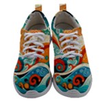 Waves Ocean Sea Abstract Whimsical Abstract Art Pattern Abstract Pattern Nature Water Seascape Women Athletic Shoes
