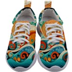 Waves Ocean Sea Abstract Whimsical Abstract Art Pattern Abstract Pattern Nature Water Seascape Kids Athletic Shoes