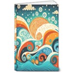 Waves Ocean Sea Abstract Whimsical Abstract Art Pattern Abstract Pattern Nature Water Seascape 8  x 10  Softcover Notebook